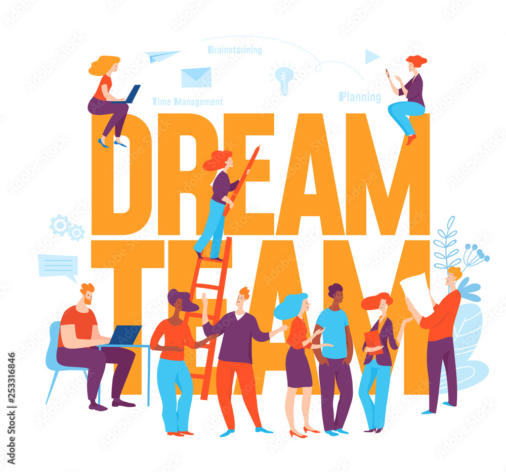 Human resource concept dream team vector illustration Human resource concept dream team vector illustration