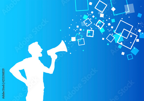 megafono, manifestazione, comunicazione, comunicare