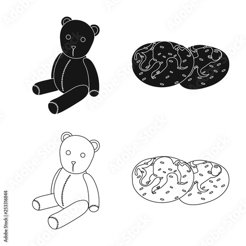 Isolated object of dreams and night icon. Collection of dreams and bedroom stock symbol for web.