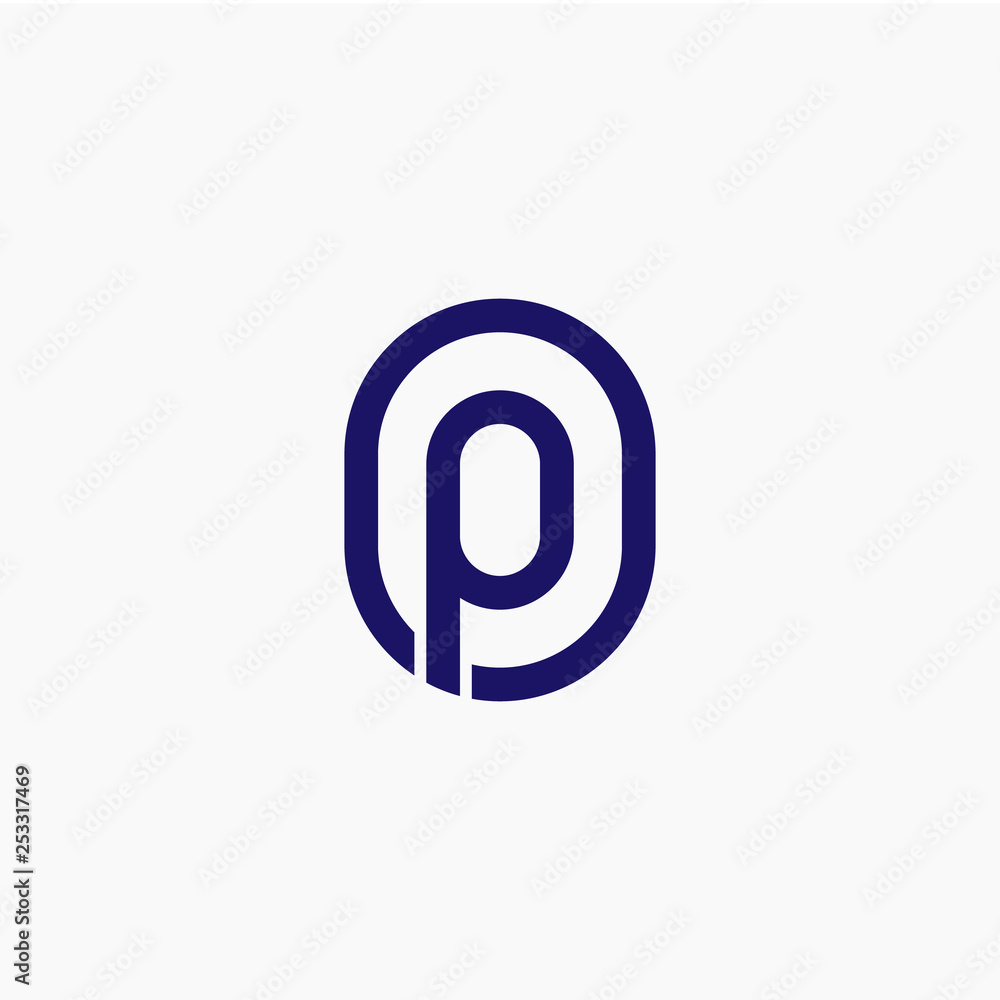 initial letter PO logo design, circle vector illustration. initial letter PO logo design, circle vector illustration.