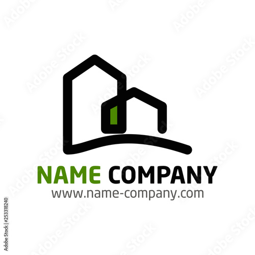 logo construction maison agence gestion immobilière