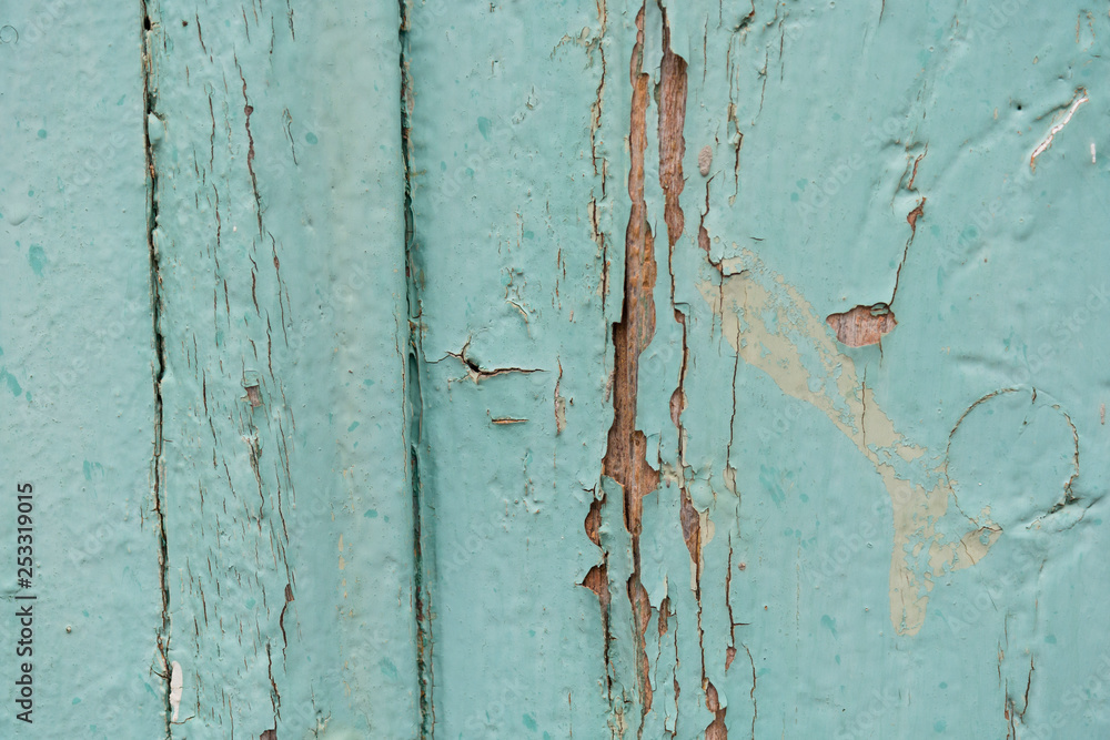 detail from old weathered green turquoise wood texture close-up detail from old weathered green turquoise wood texture close-up