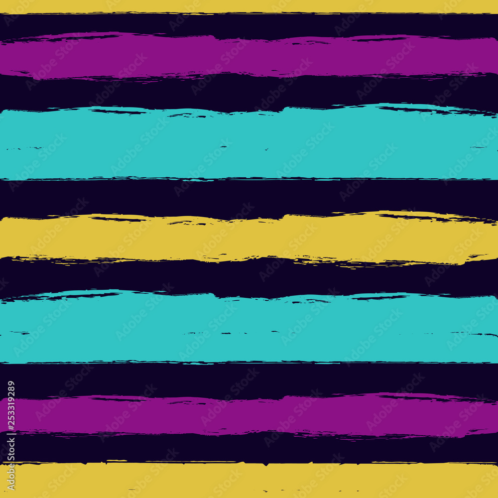 Vector abstract hand drawn seamless pattern with striped geometric and brush painted elements. Textured background for poster, card, textile, wallpaper template. Vector abstract hand drawn seamless pattern with striped geometric and brush painted elements. Textured background for poster, card, textile, wallpaper template.