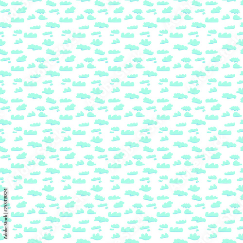 Cloud pattern on white background vector illustration