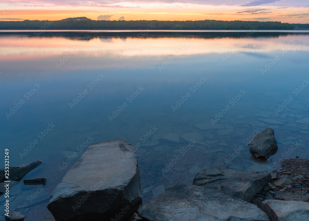 Sandstone Boulders at Sunset Along Cave Run Lake, KY Sandstone Boulders at Sunset Along Cave Run Lake, KY