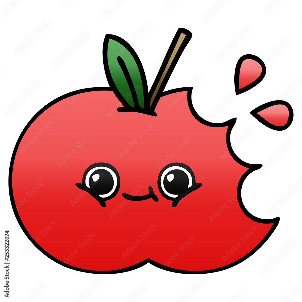 gradient shaded cartoon apple gradient shaded cartoon apple