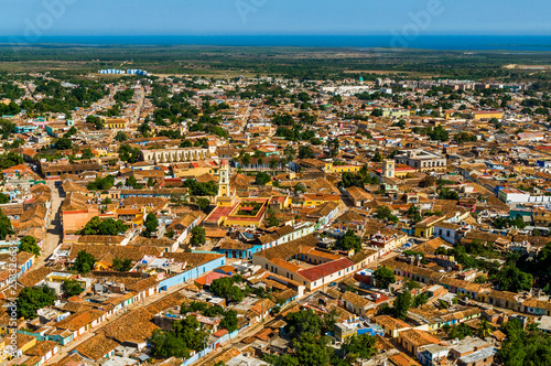 Fototapeta Naklejka Na Ścianę i Meble -  Aerial view of the city of Trinidad, Cuba