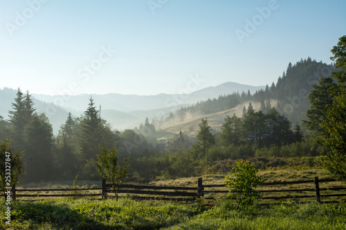 Morning in mountains