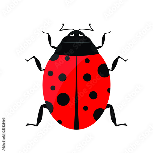 Cute ladybug vector design illustration isolated on white background © Emil