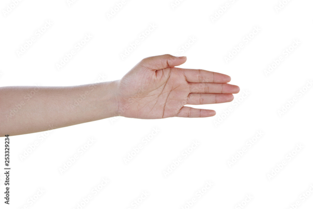 Woman hand isolated on white background Woman hand isolated on white background