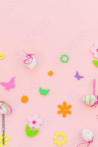 Creative Easter flat lay composition