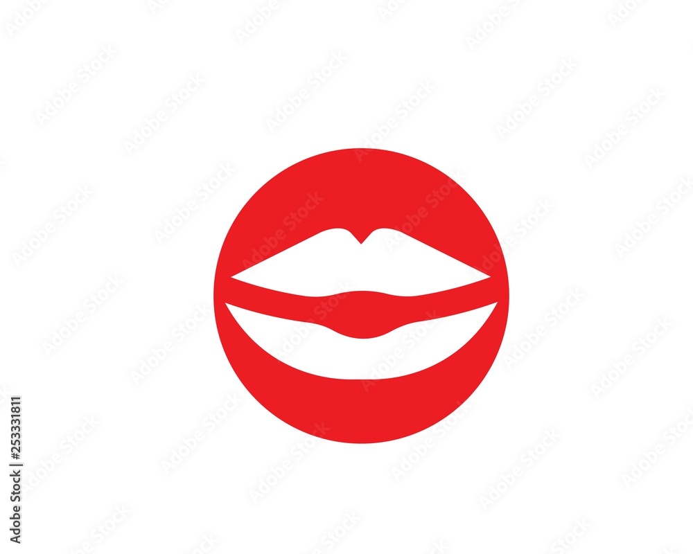lips icon vector template design lips icon vector template design