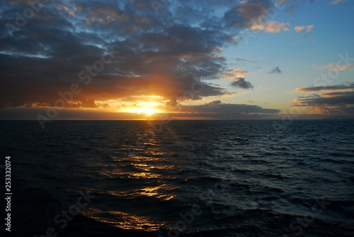 Sunset in the Pacific Ocean