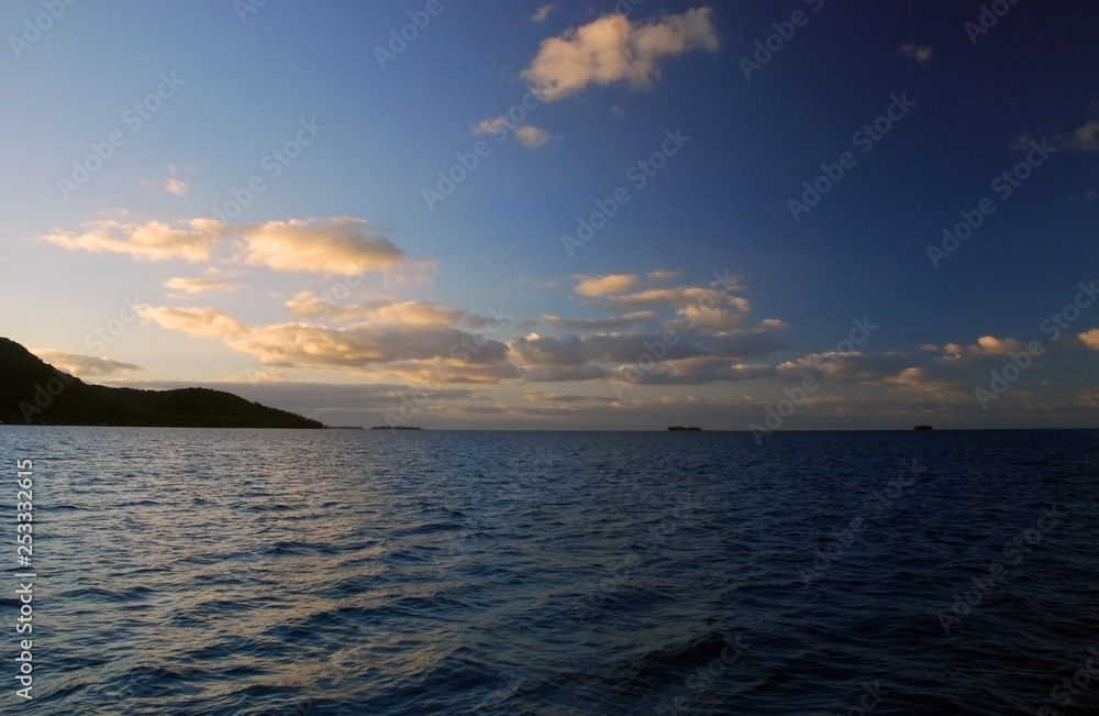 Sunset in Raiatea, French Polynesia Sunset in Raiatea, French Polynesia