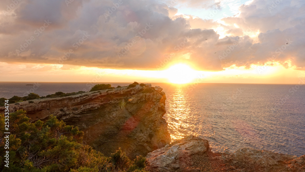 Sunrise at the Martinique Cape of Ibiza, Balearic Islands