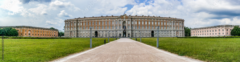 Panoramic view of the Royal Palace of Caserta, Campania - Italy