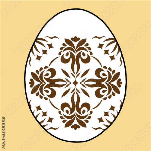 Easter egg joy holiday with a cross