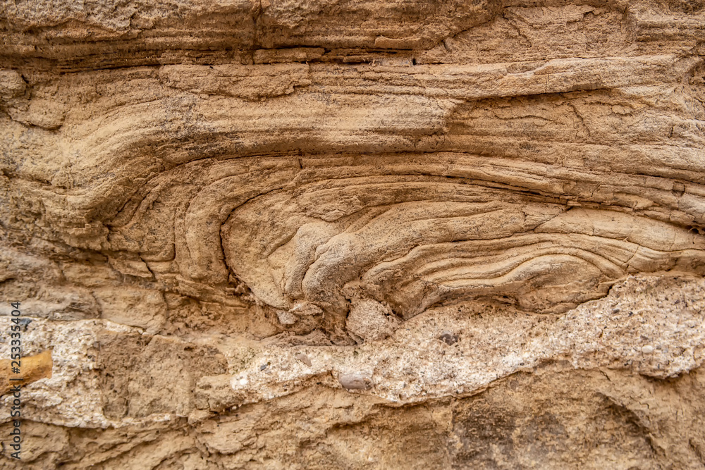 Naklejka premium Limestone rock wall