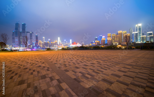 Beautiful Night View of the City in Chongqing  China