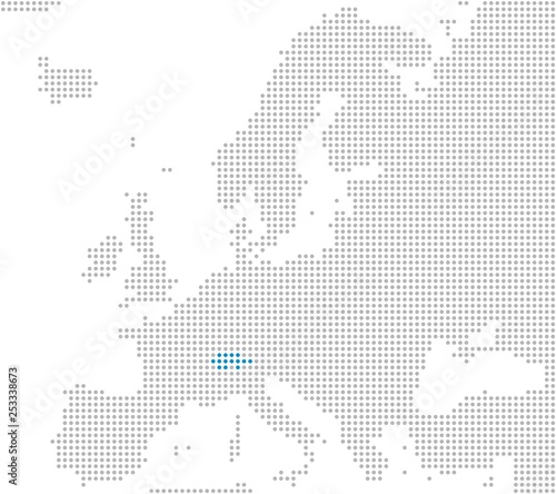 Schweiz Markierung auf Europakarte
