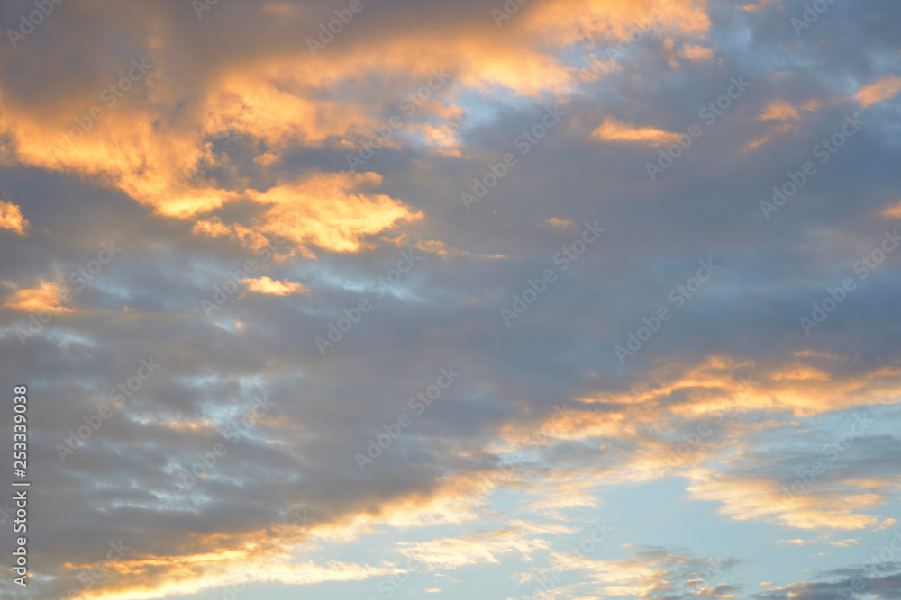 sky and clouds at sunset