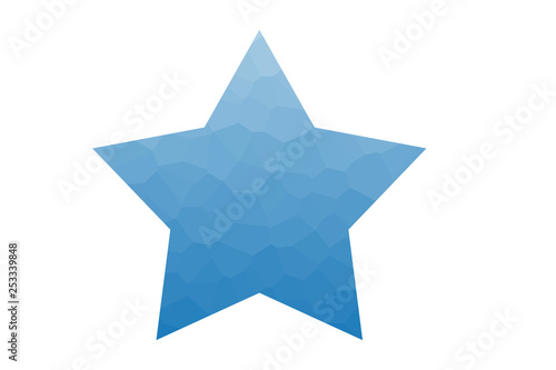 Low poly blue star 