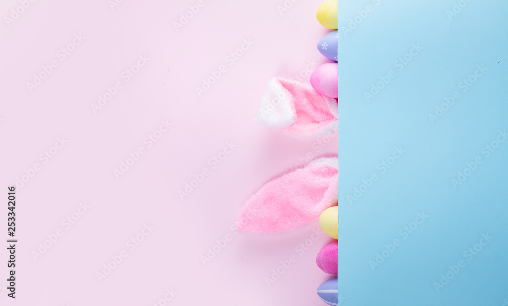 Obraz premium Easter scene with rabbit ears