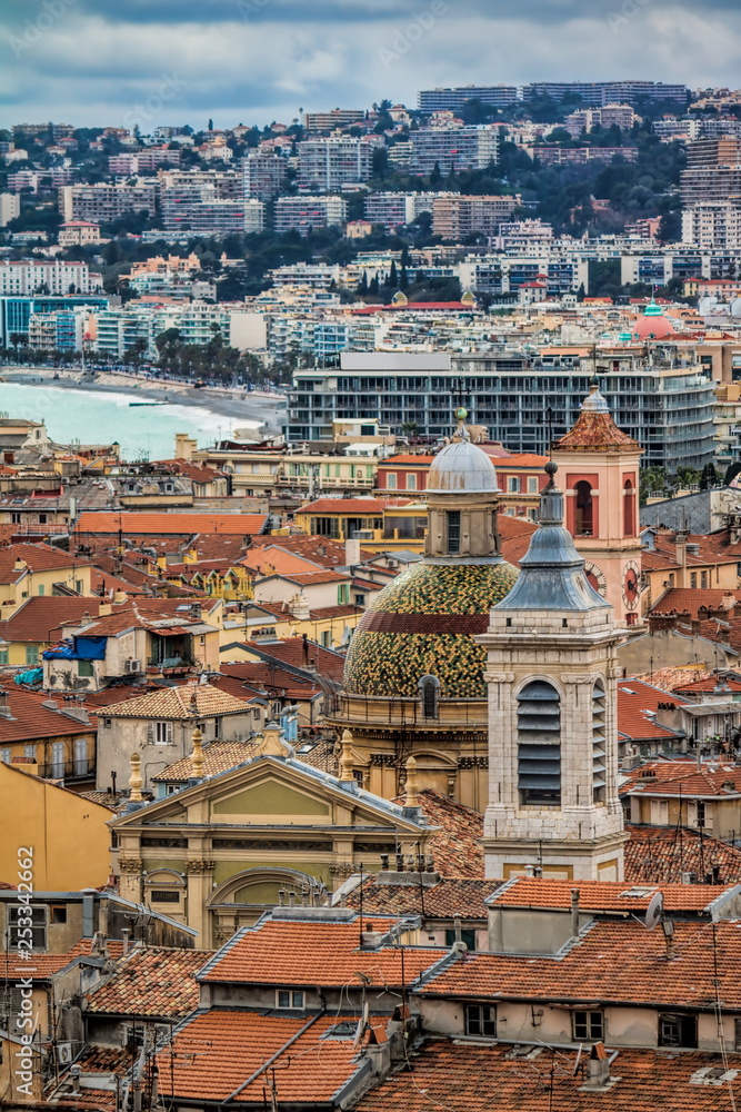 Stadtpanorama von Nizza, Frankreich