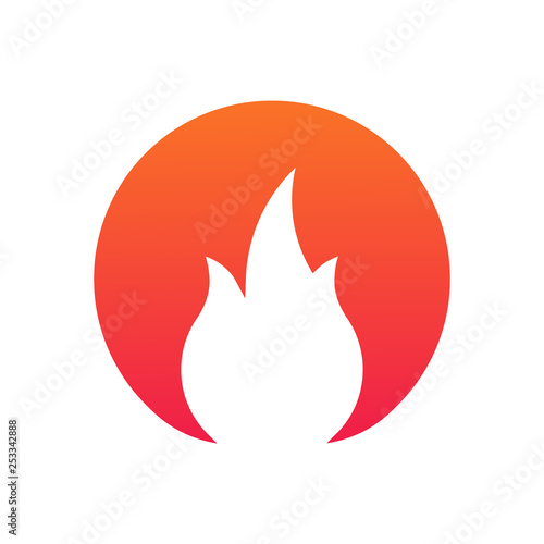 Fire or flame in circle sim...