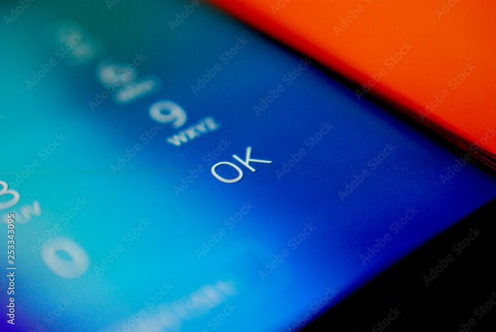 unclock numbers on a smartphone, shallow dof unclock numbers on a smartphone, shallow dof