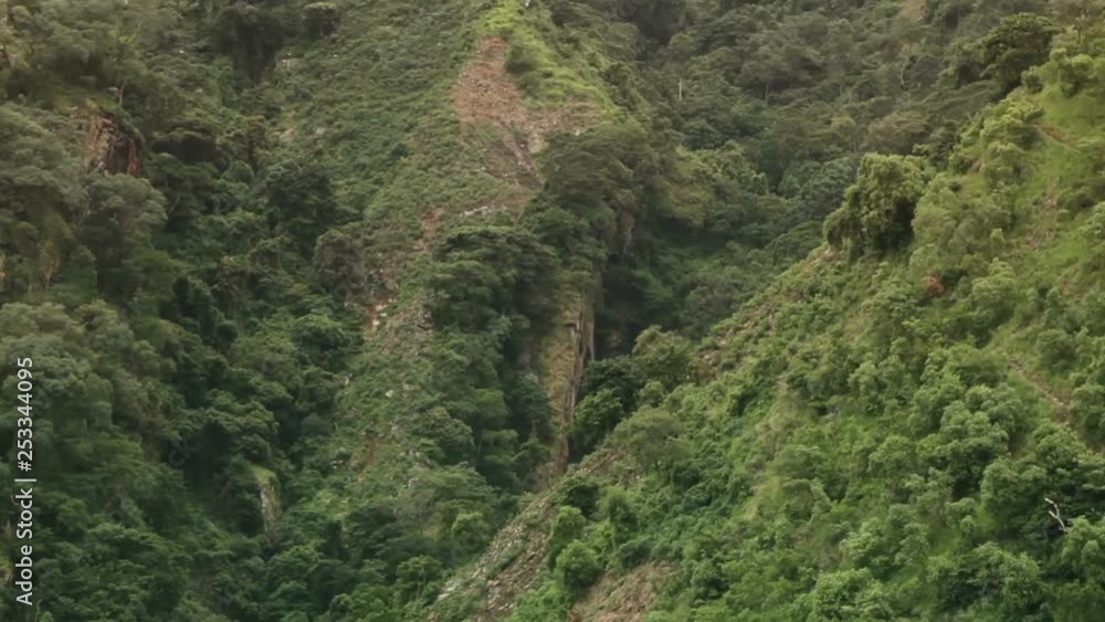 African mountains waterfall aerial African mountains waterfall aerial