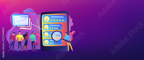 Performance rating concept banner header.