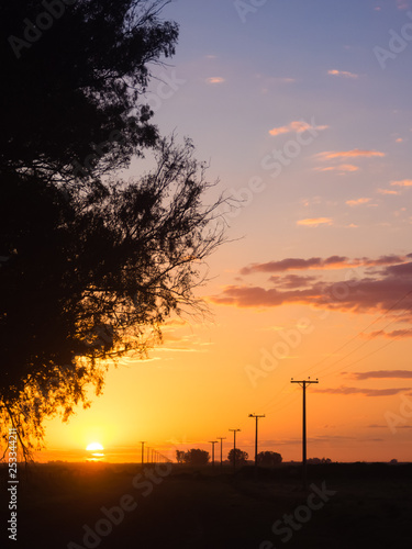 Sunset in the fields of Argentina