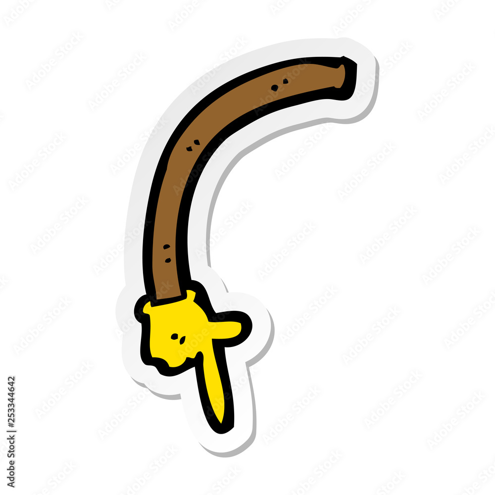sticker of a cartoon pointing arm sticker of a cartoon pointing arm