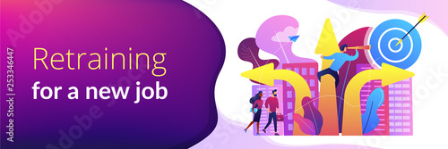 Career change concept banner header.