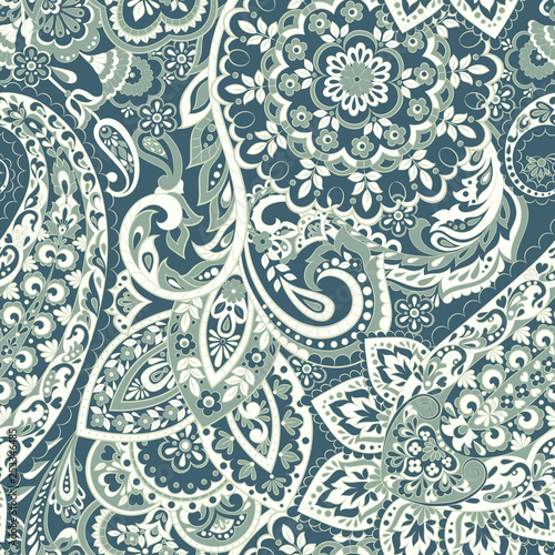 paisley seamless pattern. damask vector background