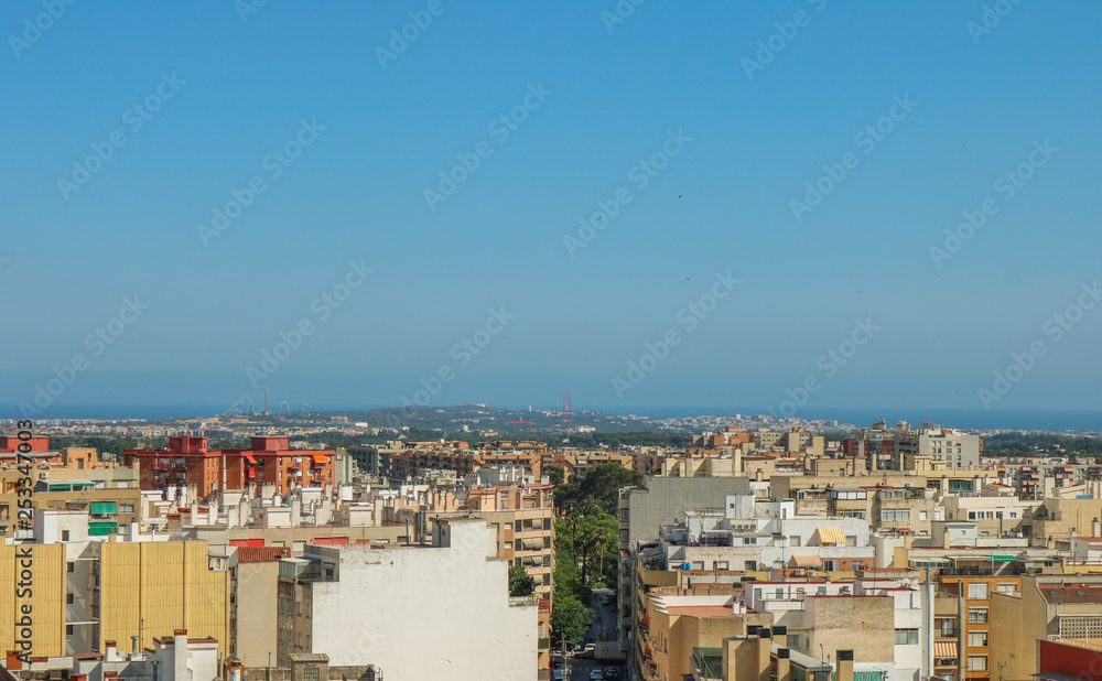 Cityscape of Reus, taken from the Prioral de Sant Pere. Shoot in June 2018