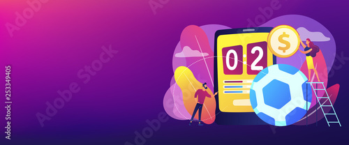 Sports betting concept banner header.