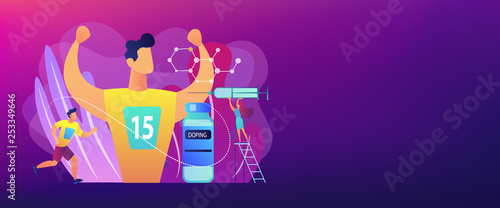 Doping test concept banner header.