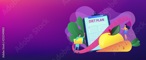 Nutrition diet concept banner header.