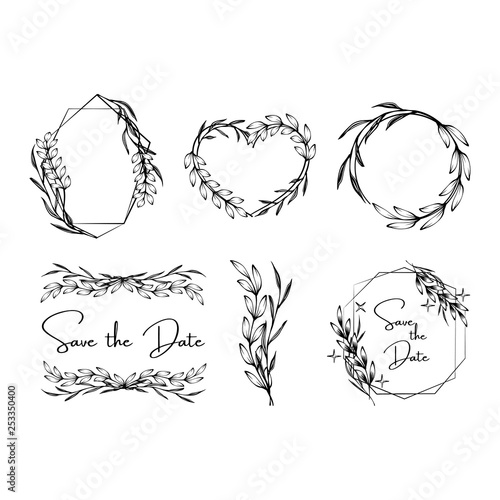 Vintage wedding invitation templates