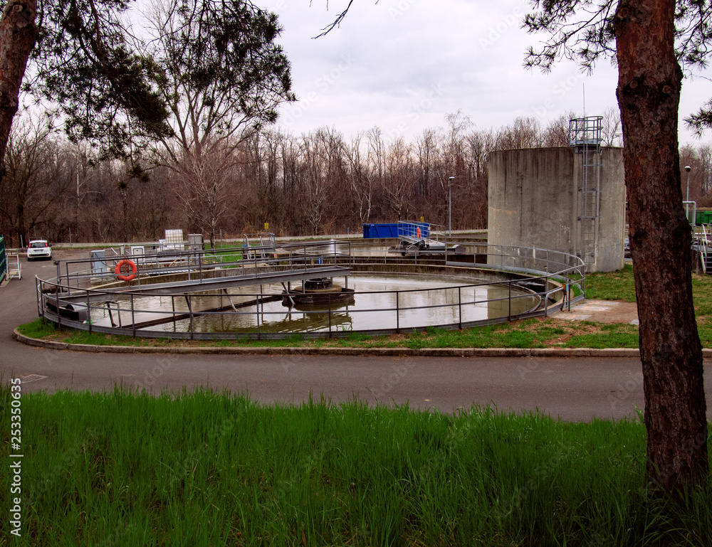 Obraz premium waste water treatment in the sewage tank