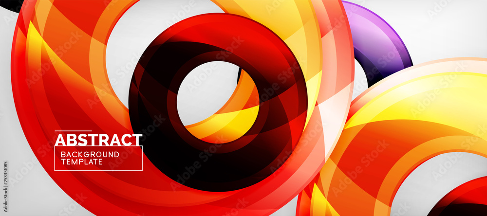 Glossy circles geometric background Glossy circles geometric background