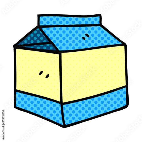 quirky comic book style cartoon quirky comic book style carton of juice