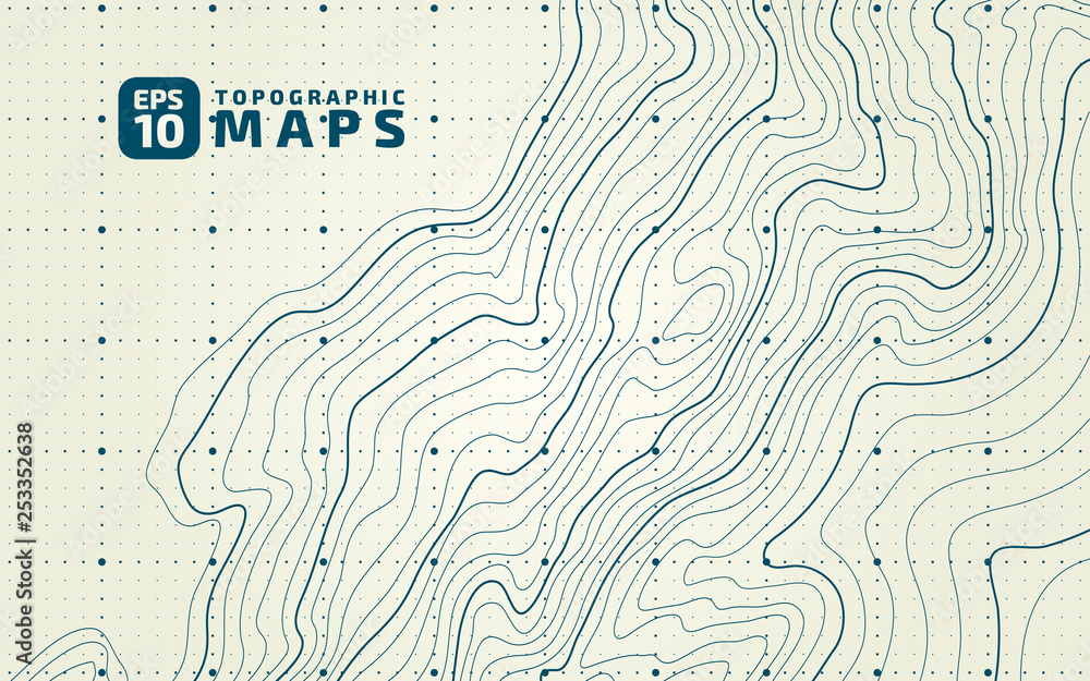 The stylized height of the topographic contour in lines and contours ...