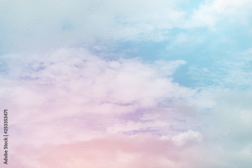 cloud background with a pastel colored 