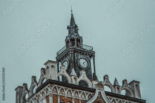 Canvas Print building clock tower in moscow