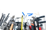 Home tools on white background. Space for text or design