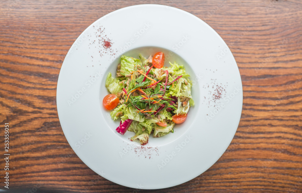 fresh vegetable salad with homemade oil fresh vegetable salad with homemade oil