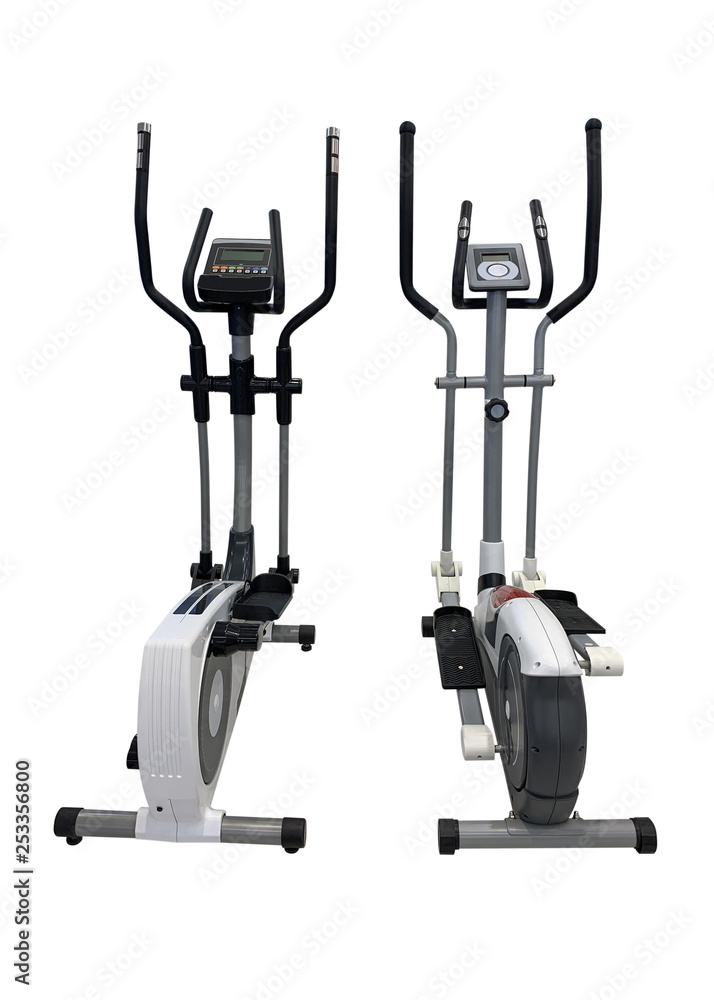 Naklejka premium bicycle trainer isolated on white background